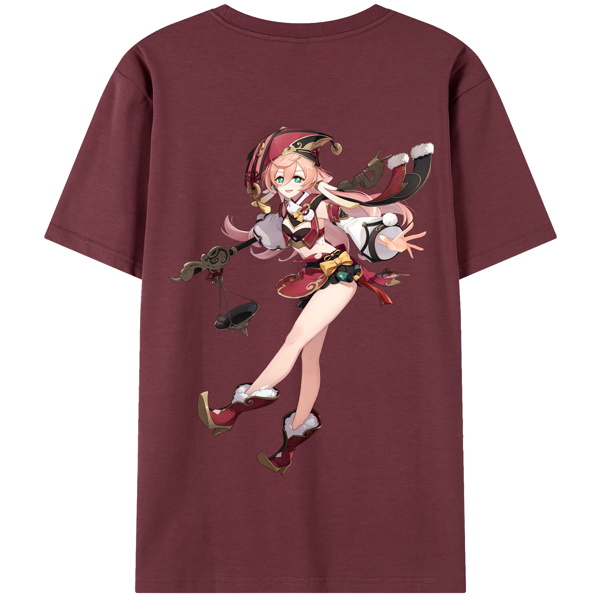 げんし神 ヤンフェイ genshin Yanfei 綿100％半袖Tシャツ（背面プリント）